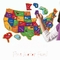 44 miếng Magnetic Bản đồ Hoa Kỳ Câu đố Địa lý vui nhộn dành cho trẻ từ 4 tuổi trở lên
